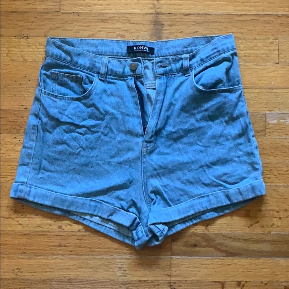 Romwe high waisted denim shorts